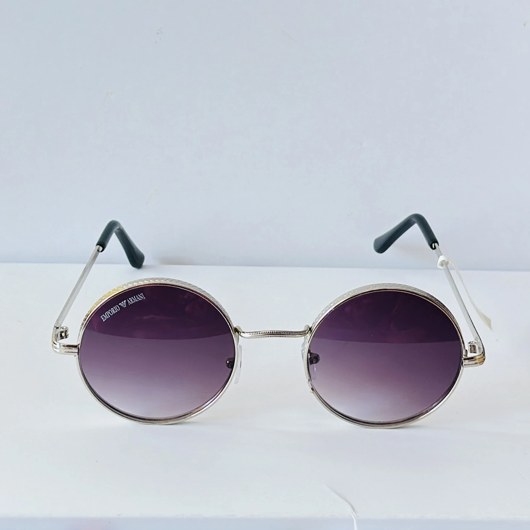 Emporio Armani round metal frame sunglasses