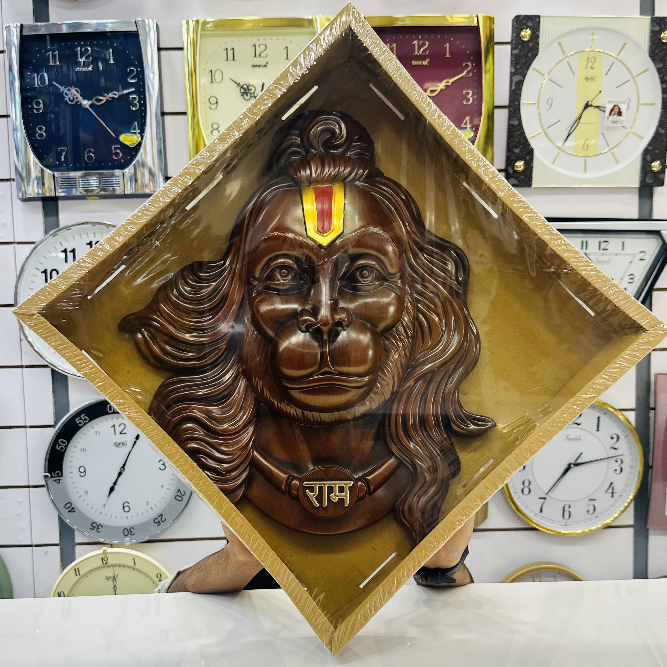 wall hanging sculpture of Lord Hanuman(SKU-XZA5QZ)