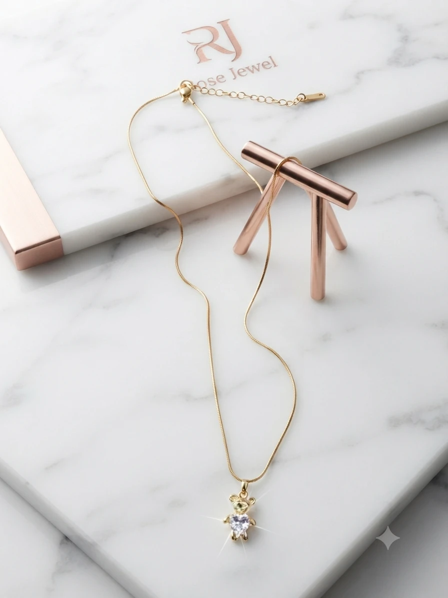 Gold plated pendant necklace