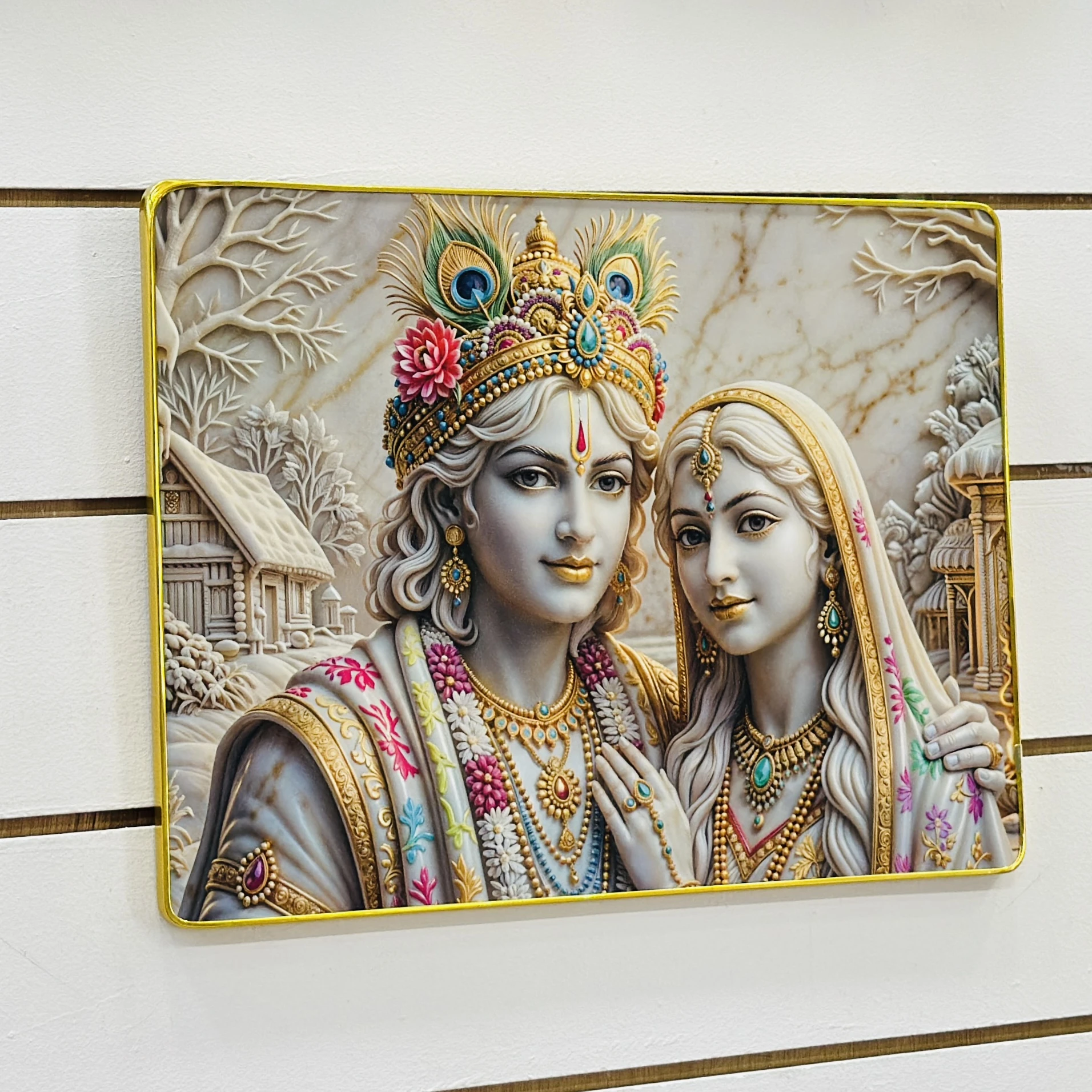 Hindu deities Radha and Krishna(SKU-LRC276)