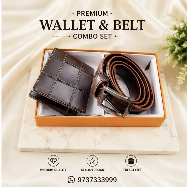 Wallet & Belt Combo Set