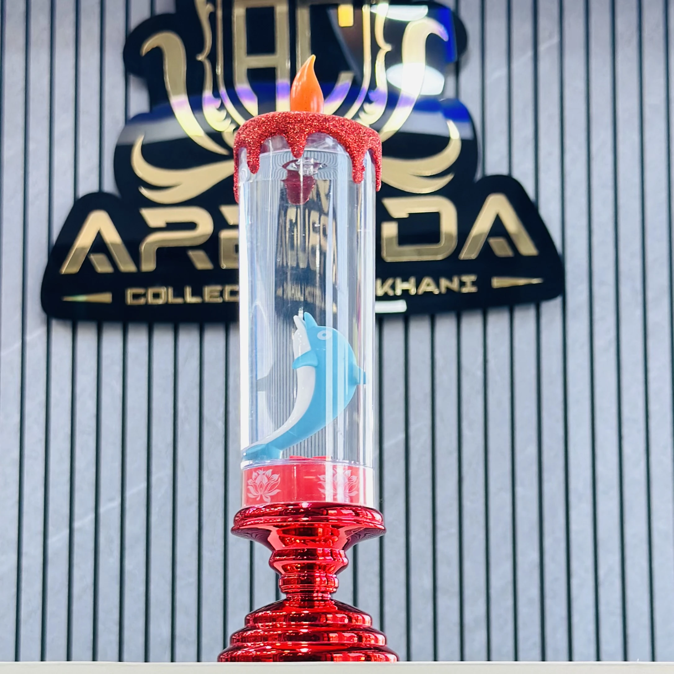 Candle with a dolphin inside(SKU-E9ZHD8)