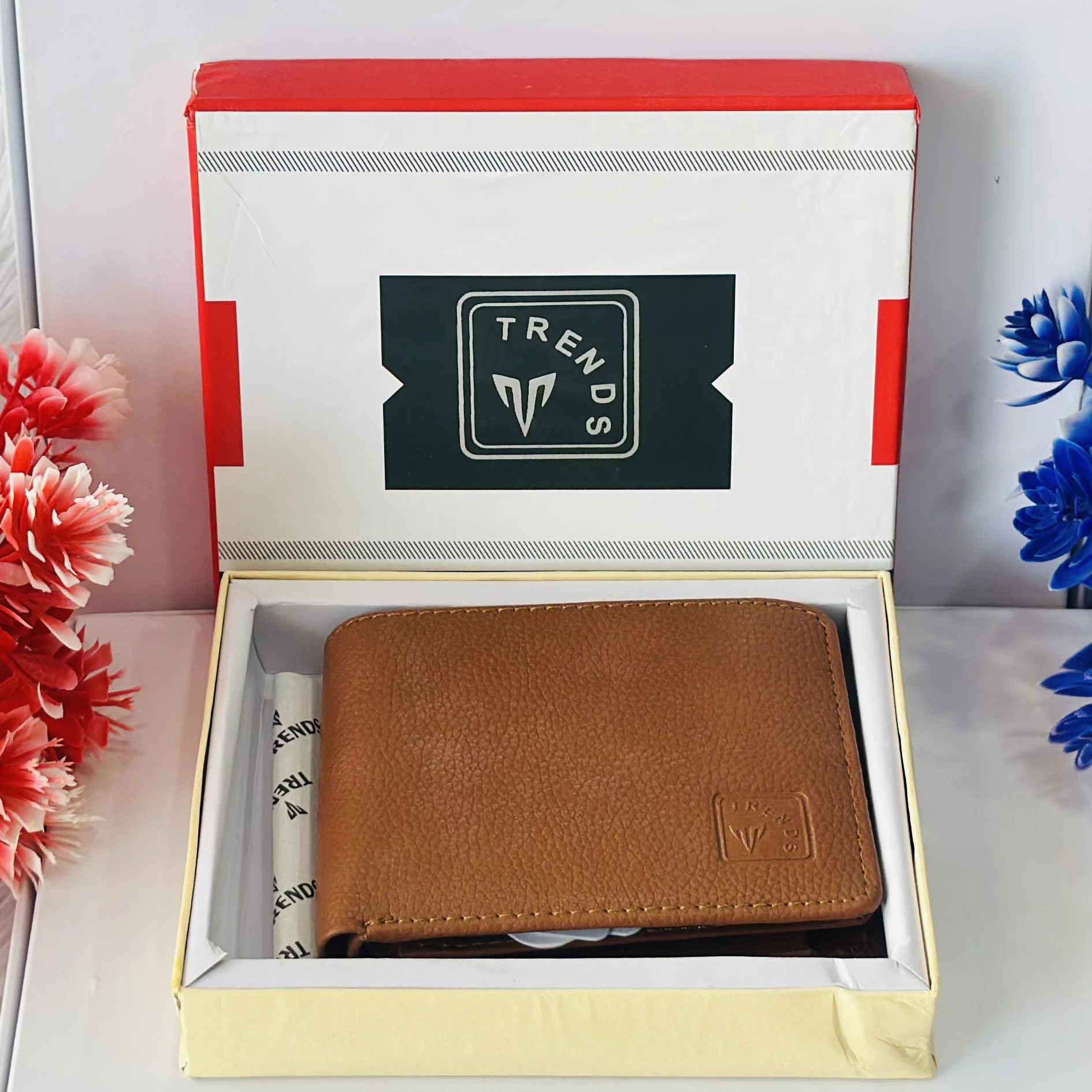 Men Tan Genuine Leather Wallet