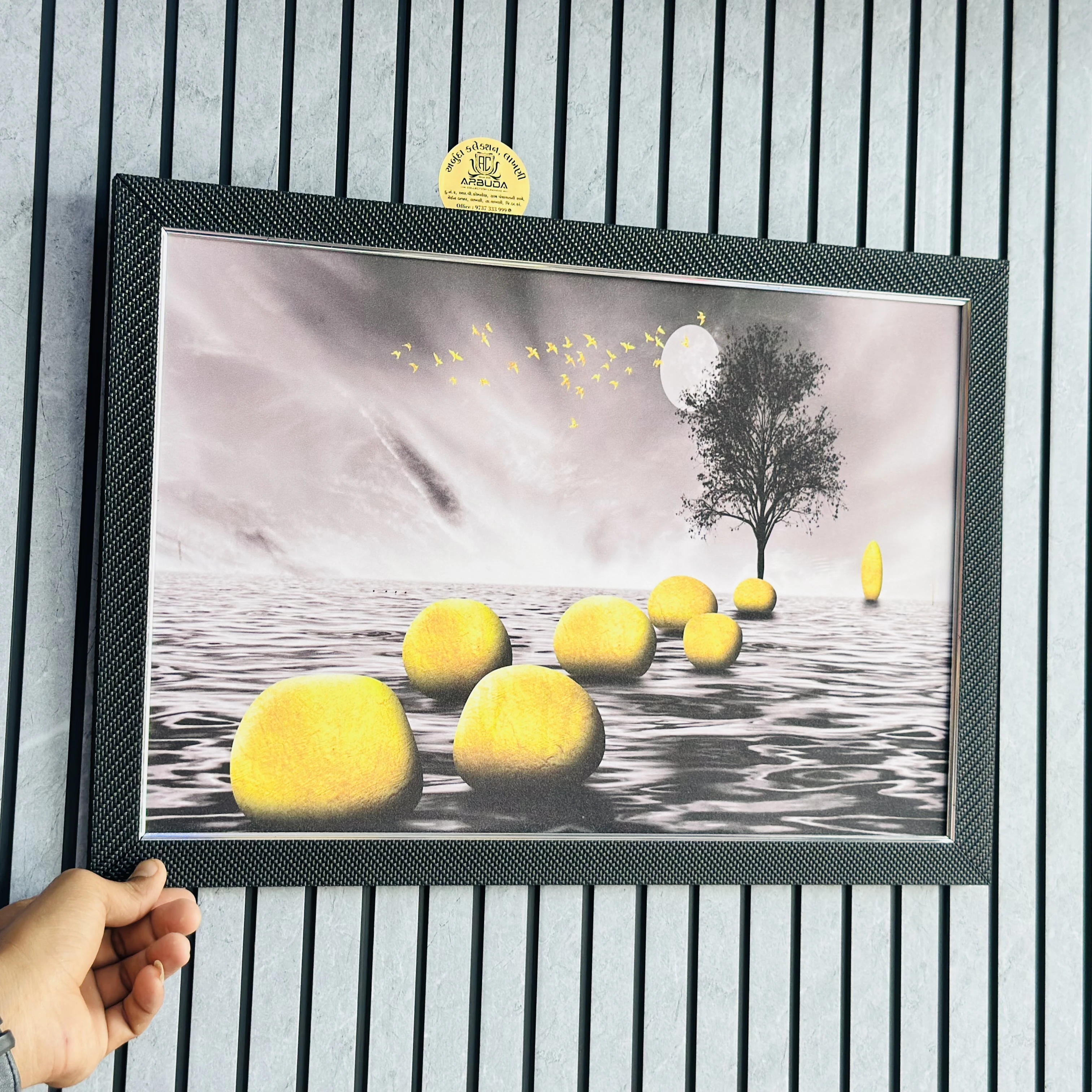 Wall art depicting a surreal landscape(SKU-13KFUP)