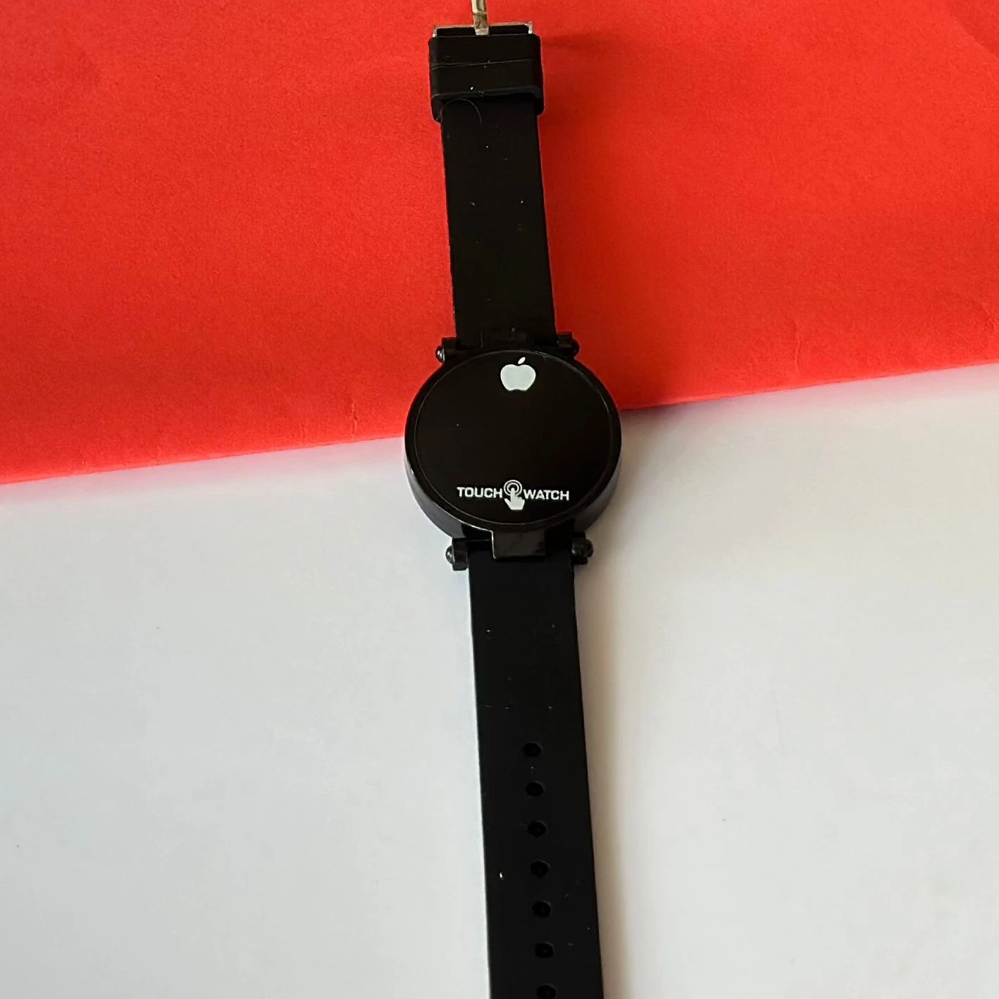 Digital watch with a silicone strap