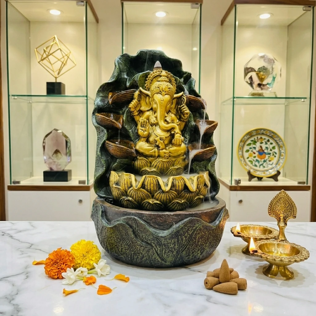 Ganesha tabletop water fountain