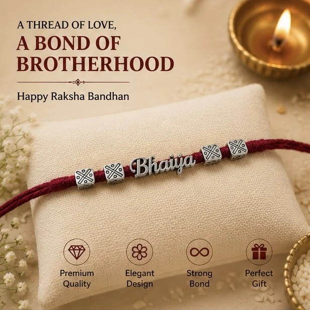 Bhai Nam Designer Rakhi