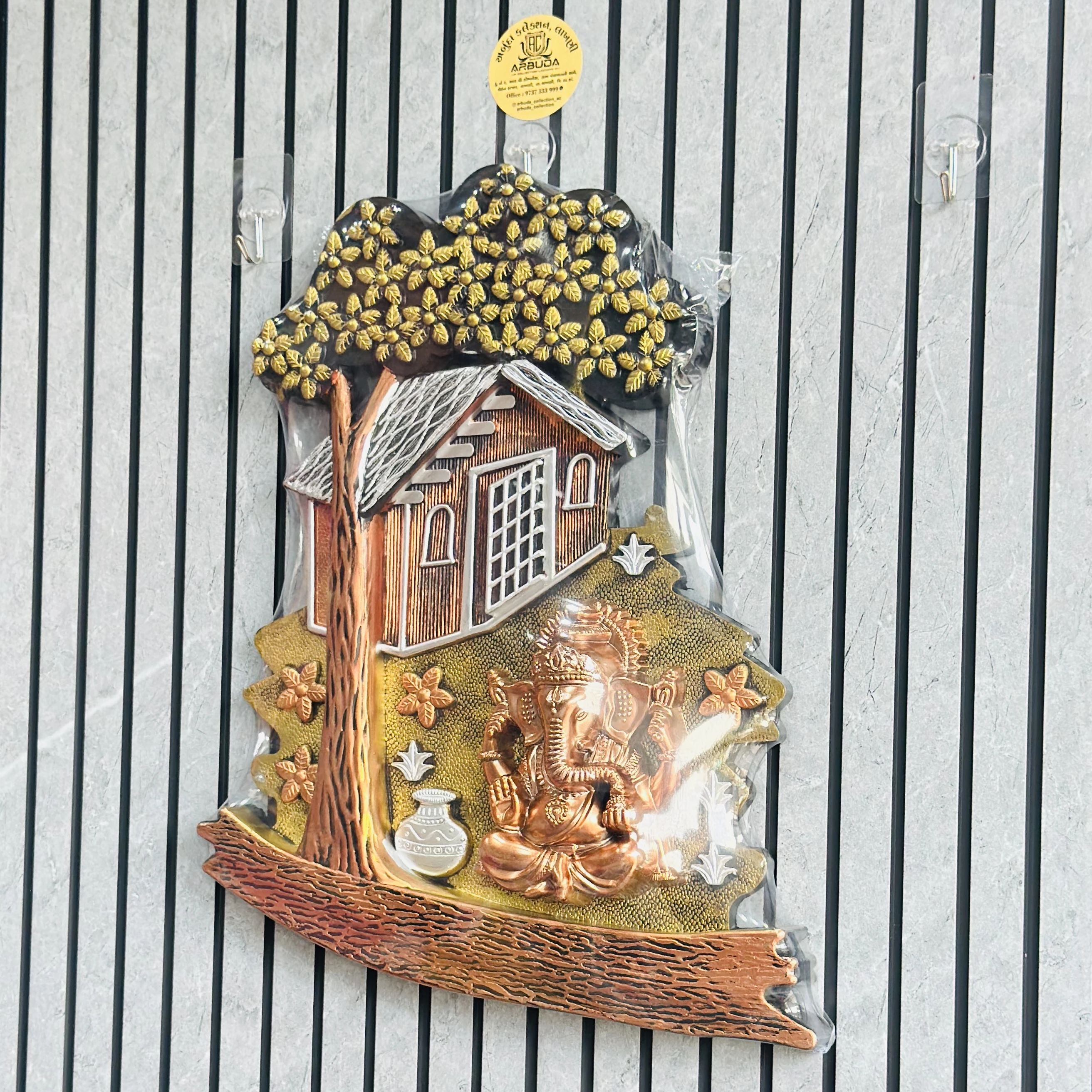DESERT ART Iron Ganesha Wall Art(SKU-KQVLCX)
