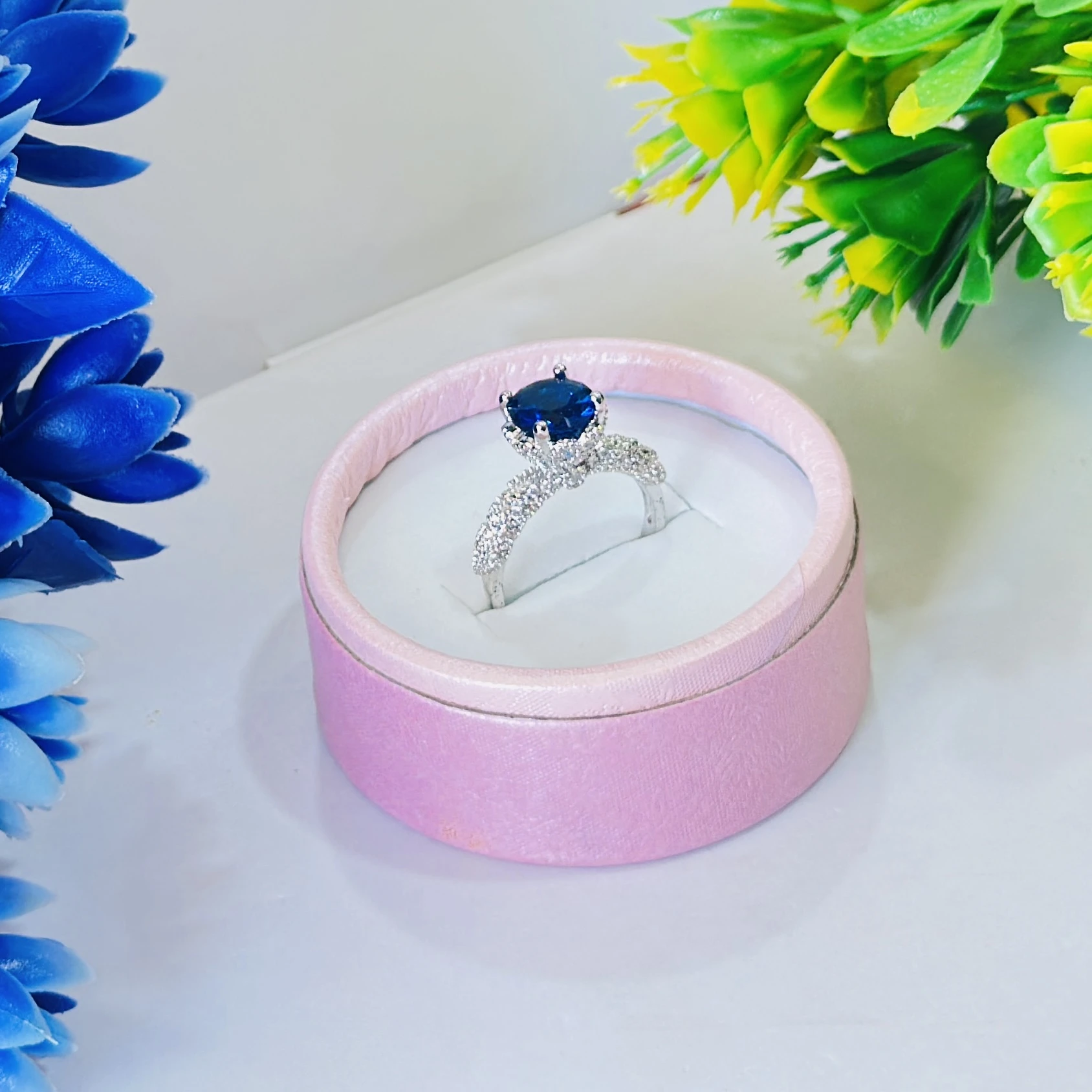 Blue stone ledis Ring