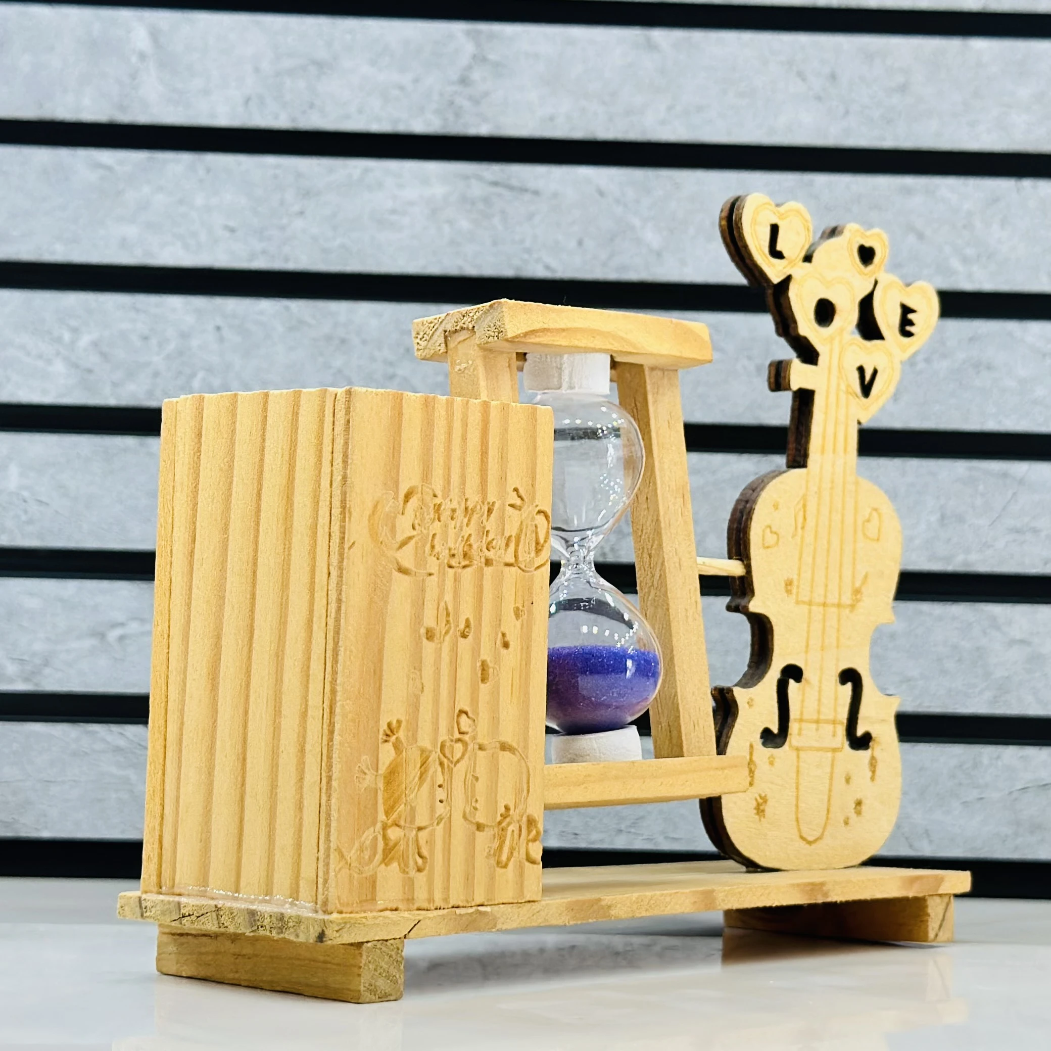 Wooden pen stand (SKU-432IVI)