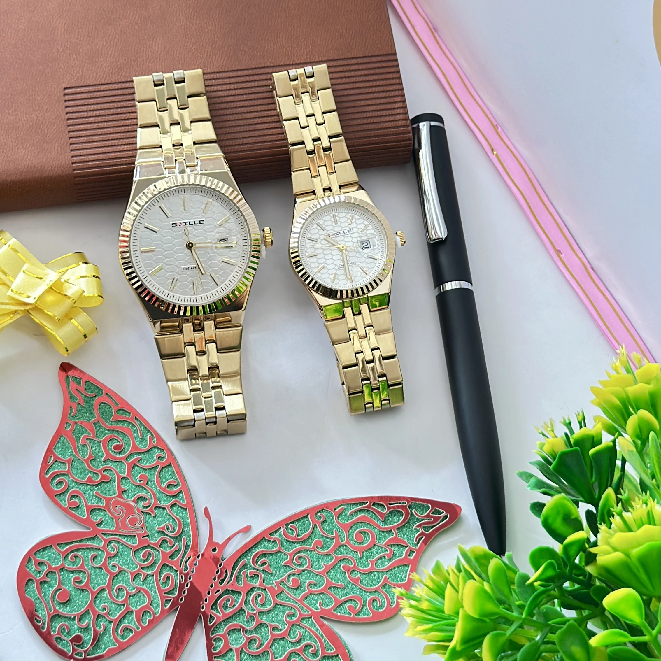 Snille brand couple's watch set