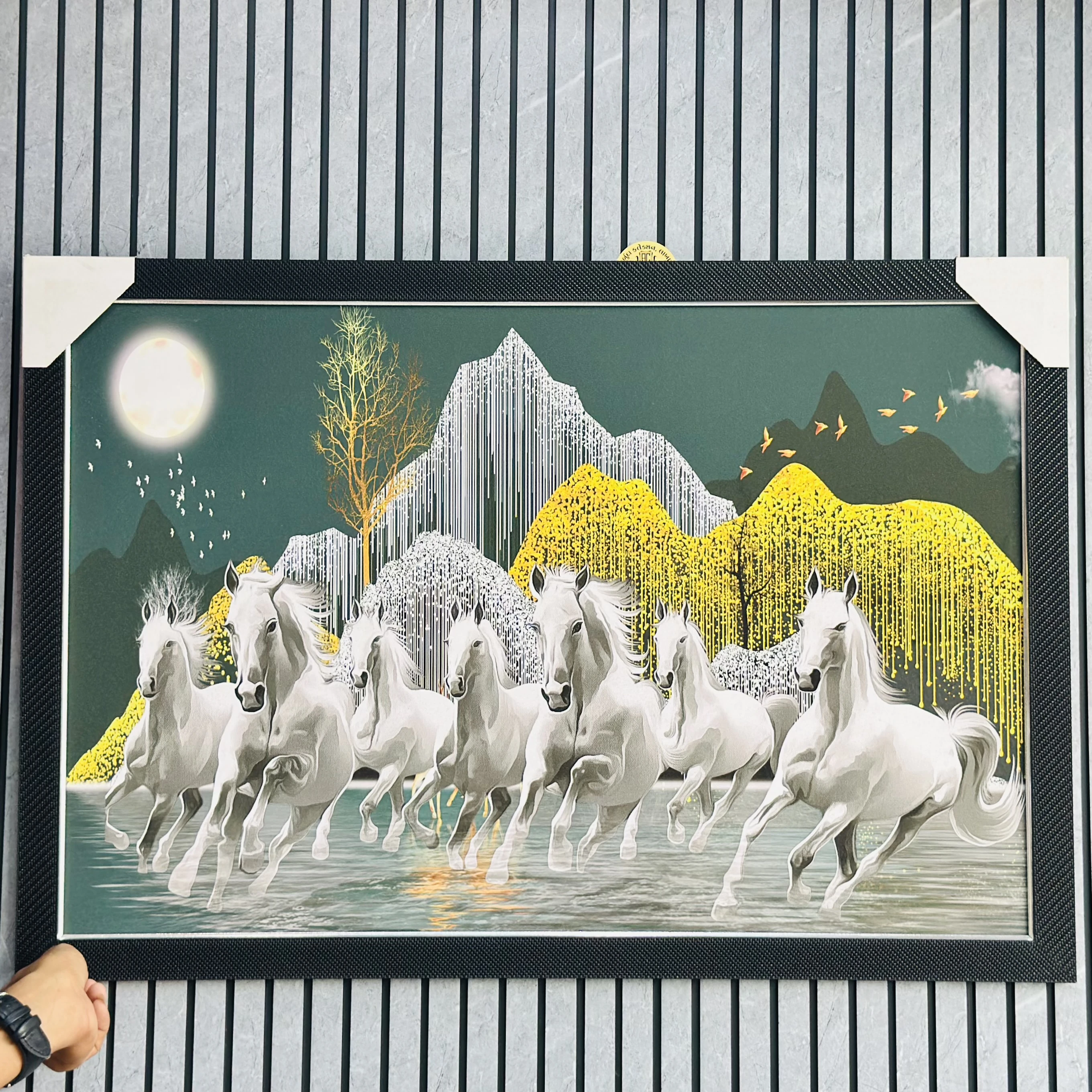 Seven Horses Running Frame (SKU-6O48FP)