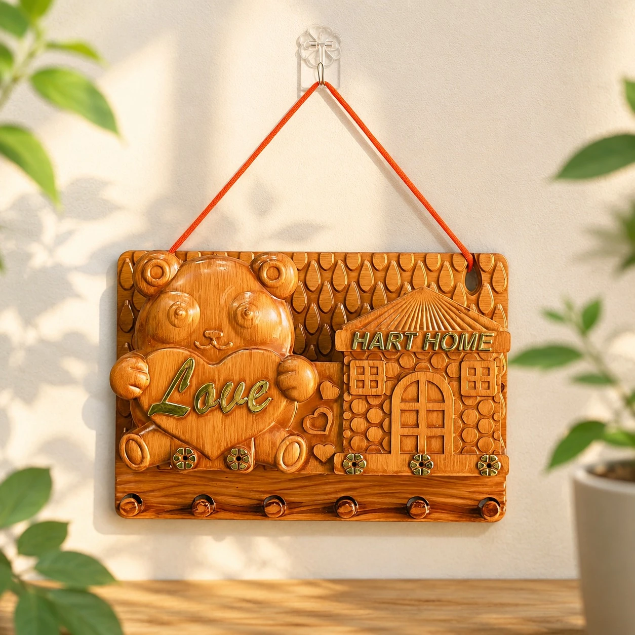 Wooden key holder (SKU-45C2SG)