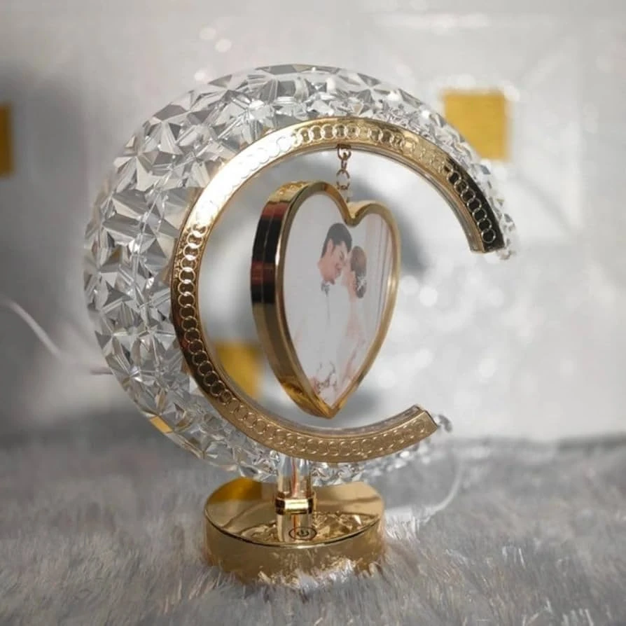 LED Half Moon Crystal Photo Frame (SKU-1OL40U)