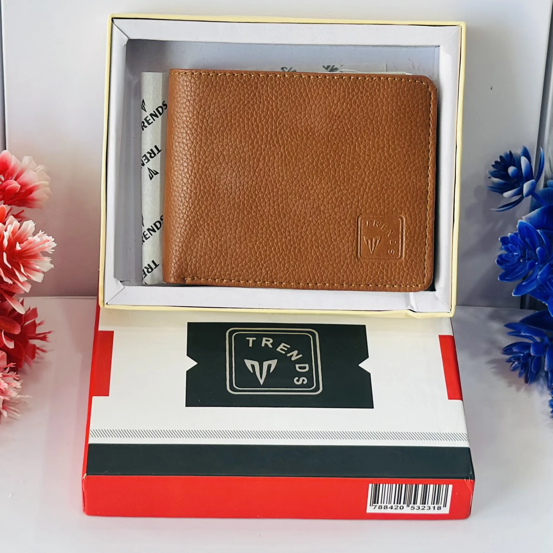 Men Tan Genuine Leather Wallet