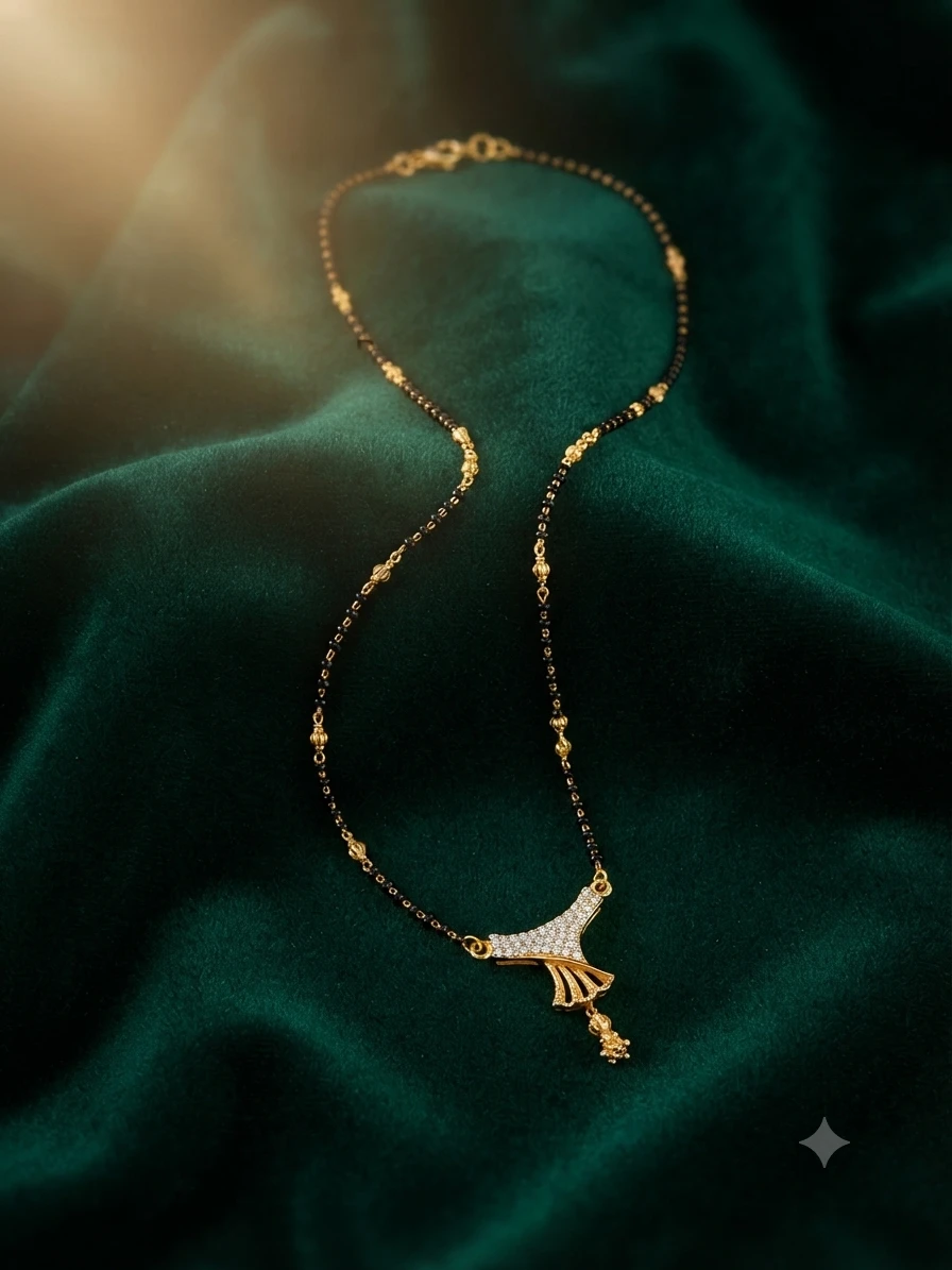 Gold plated mangalsutra