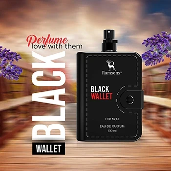 Black wallet perfume