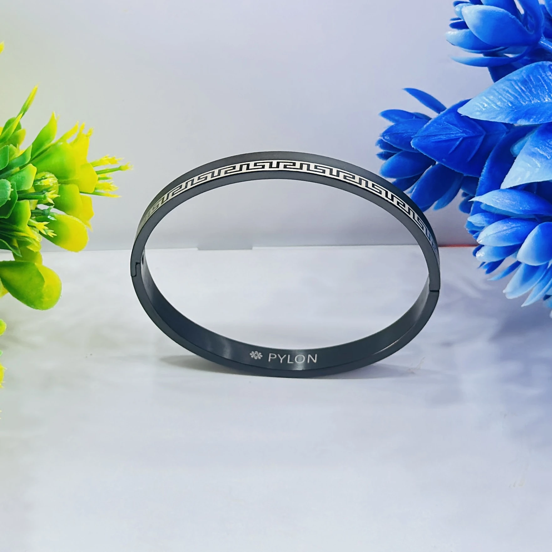 Black Stainless Steel Kada Bracelet