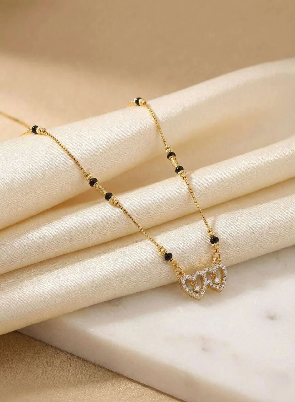 Gold plated mangalsutra