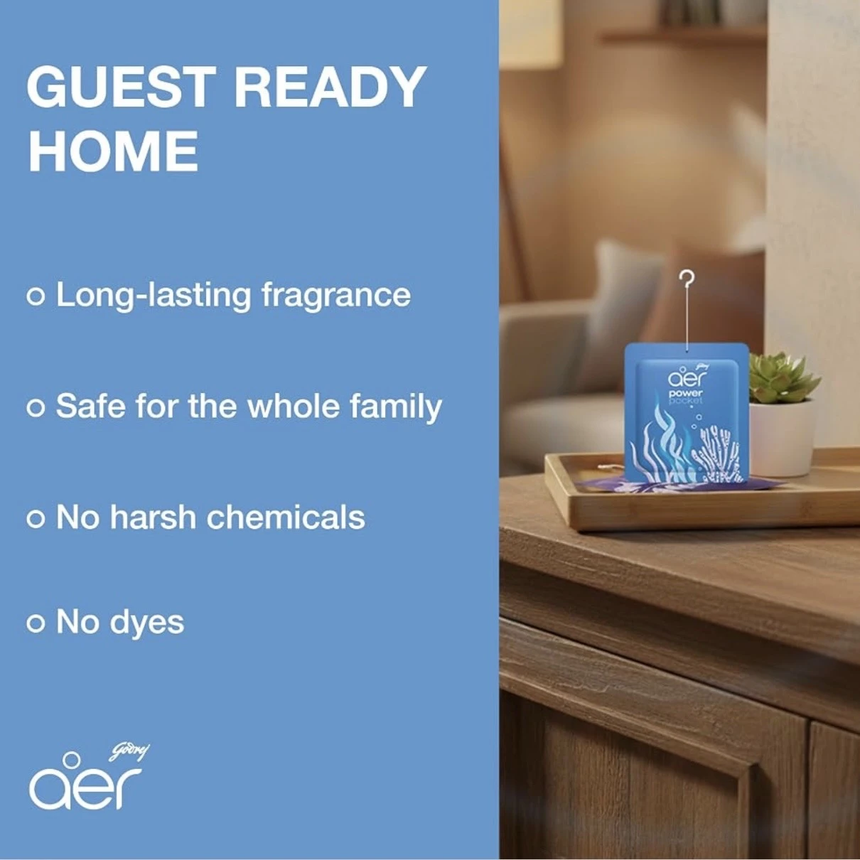 Godrej Aer Power Pocket Bathroom Freshener - Sea Breeze (10g)