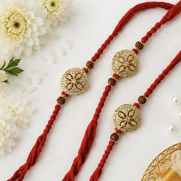 Indian Rakhis intended for brothers during the Raksha Bandhan festival.