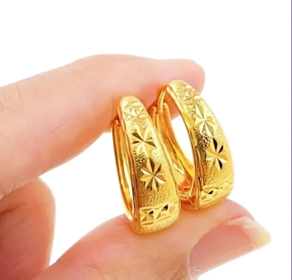 Gold plated hoop earrings