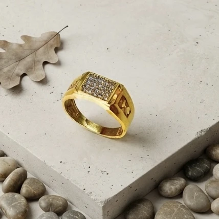 Gold plated men's ring