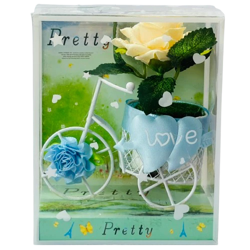 Bicycle Artificial Flower Decor Plant