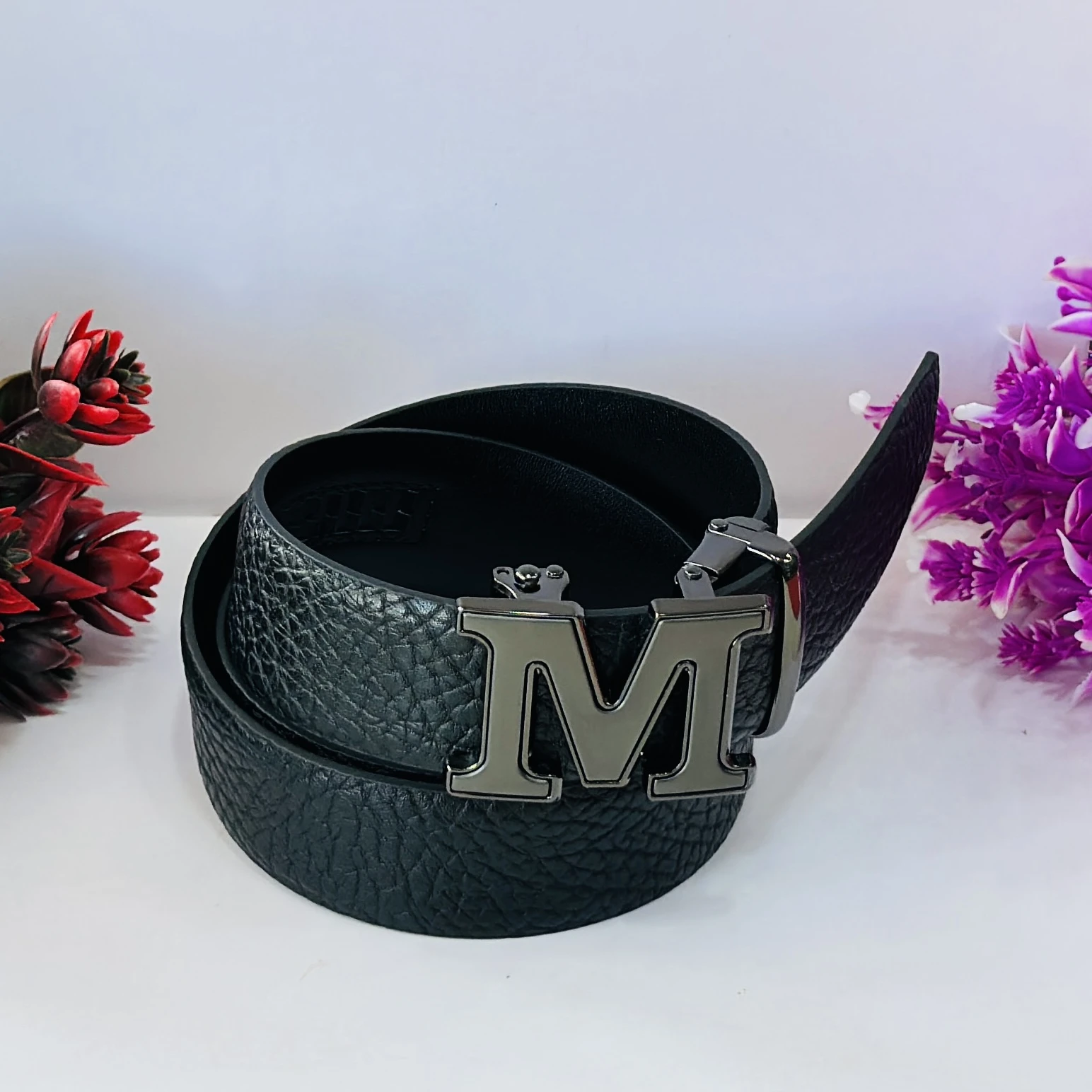 MCM Claus reversible belt in black leather