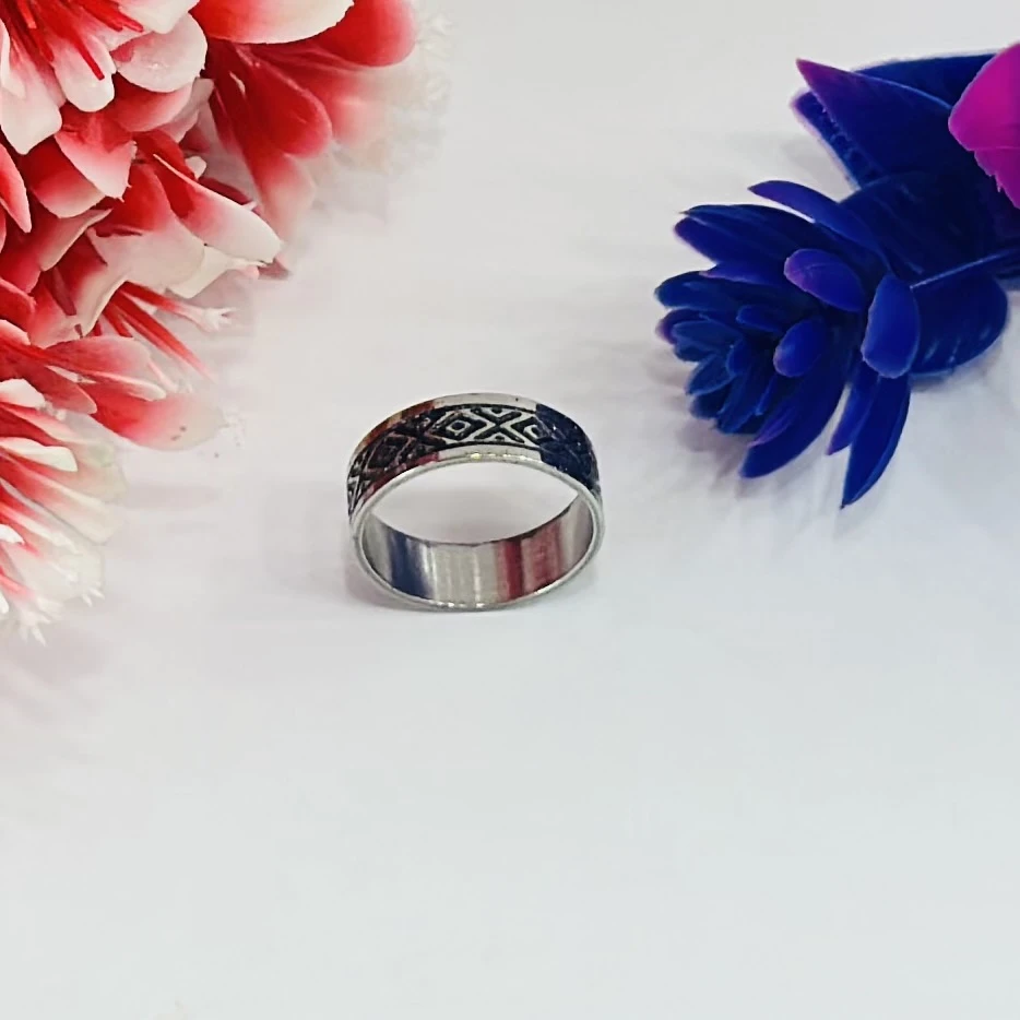 Shopping Dust black stripe ring for men