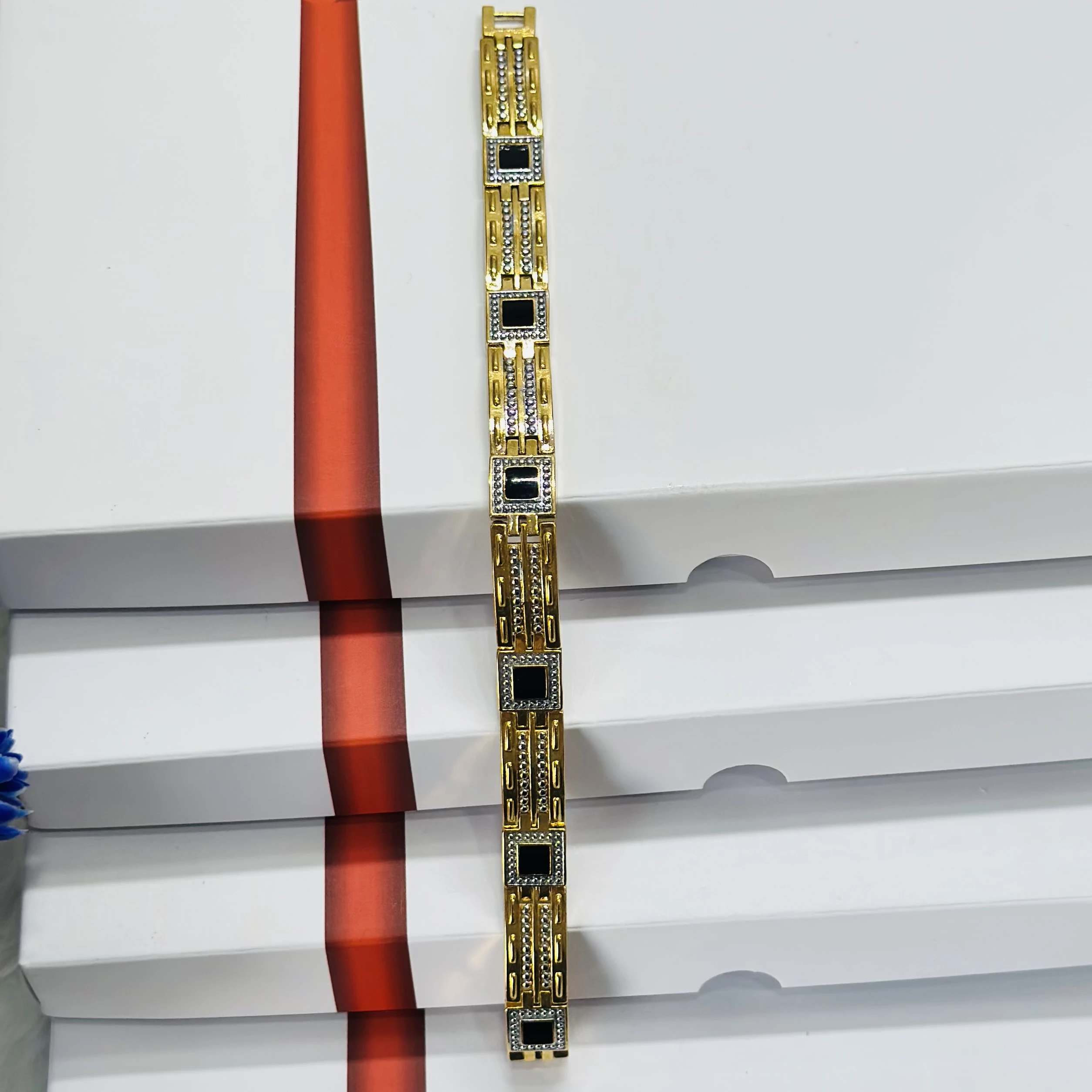 1 GRAM GOLD DIAMOND BRACELET FOR MEN