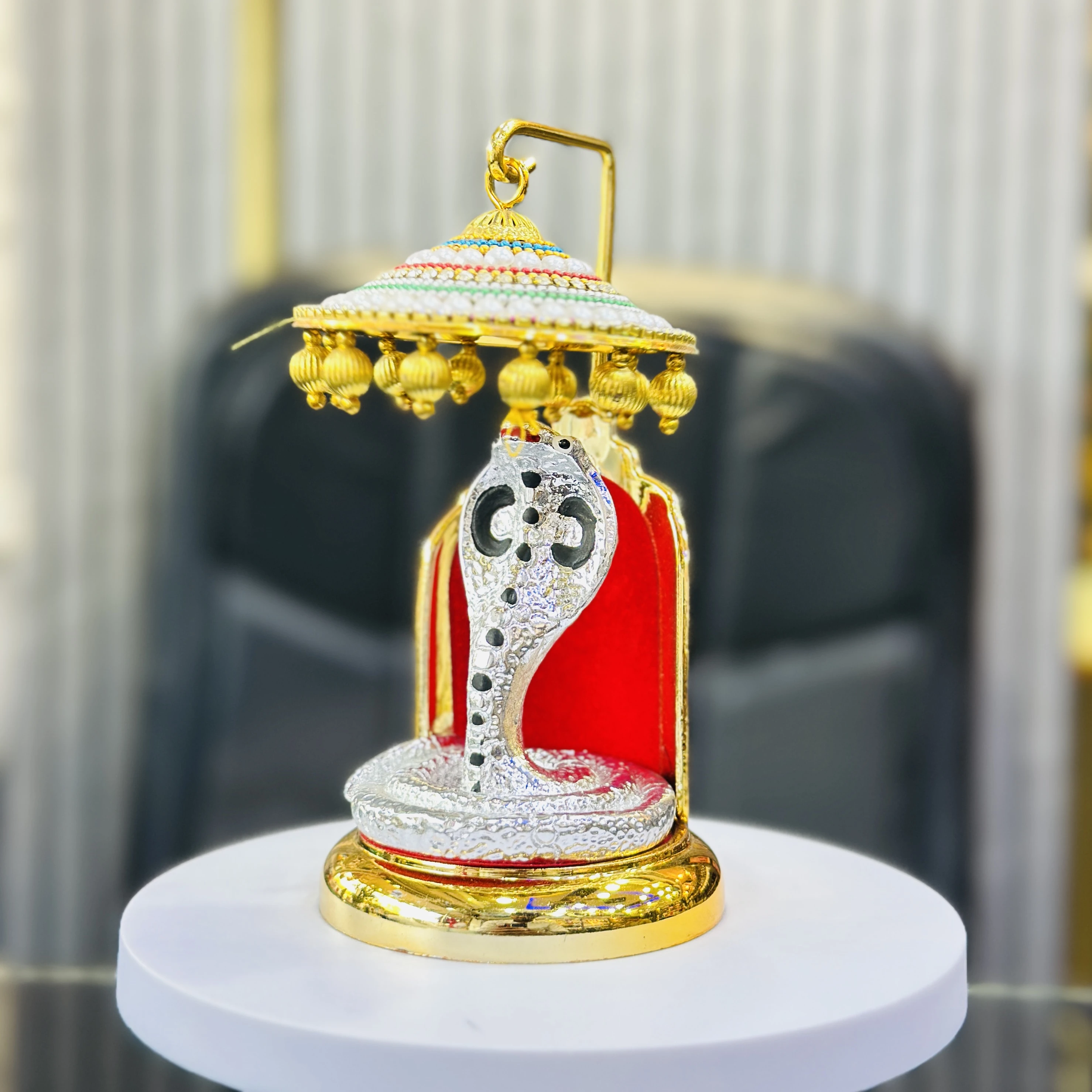 Silver gold plated Goga bapa murti