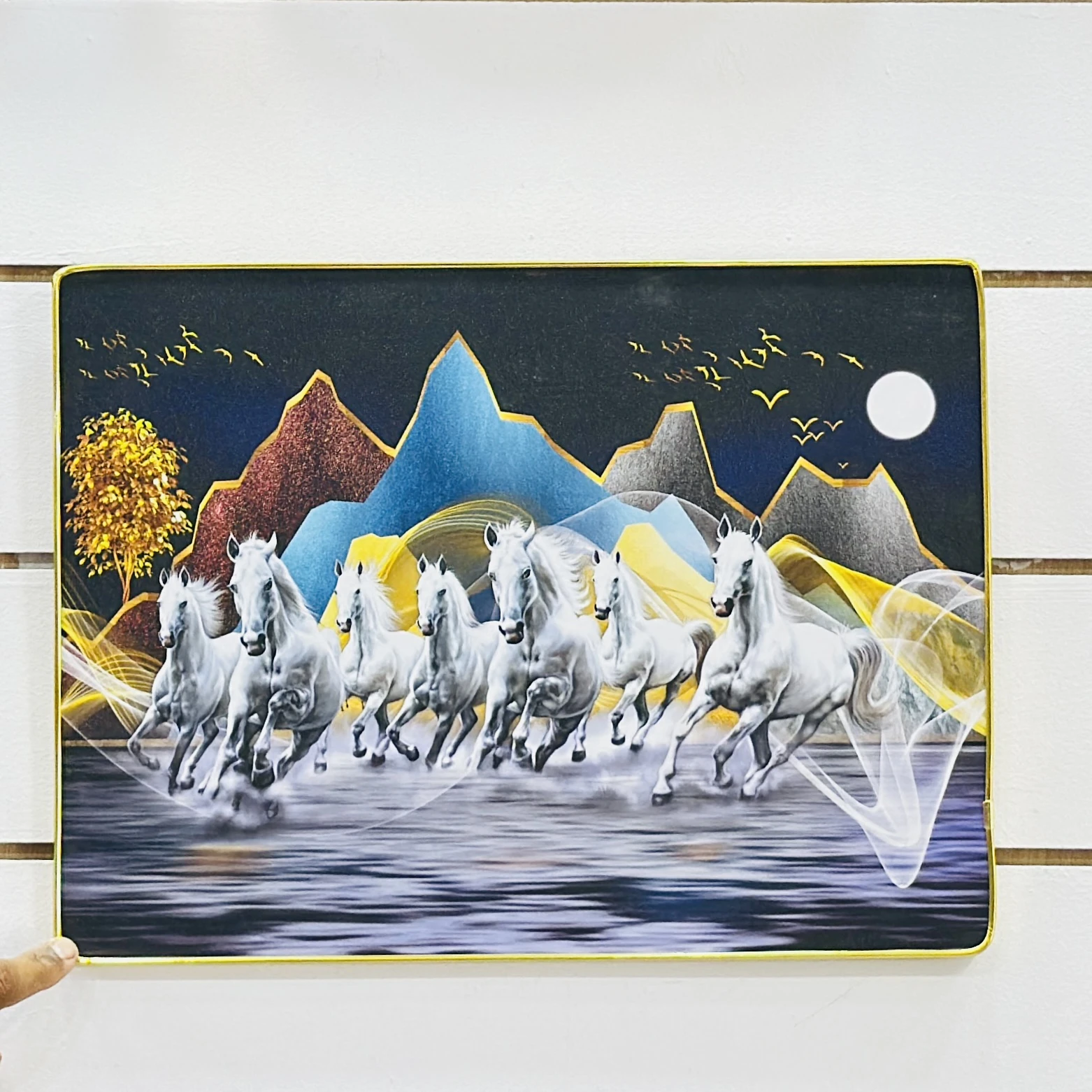 Seven Horses Vastu painting Frame (SKU -GC9FKF)