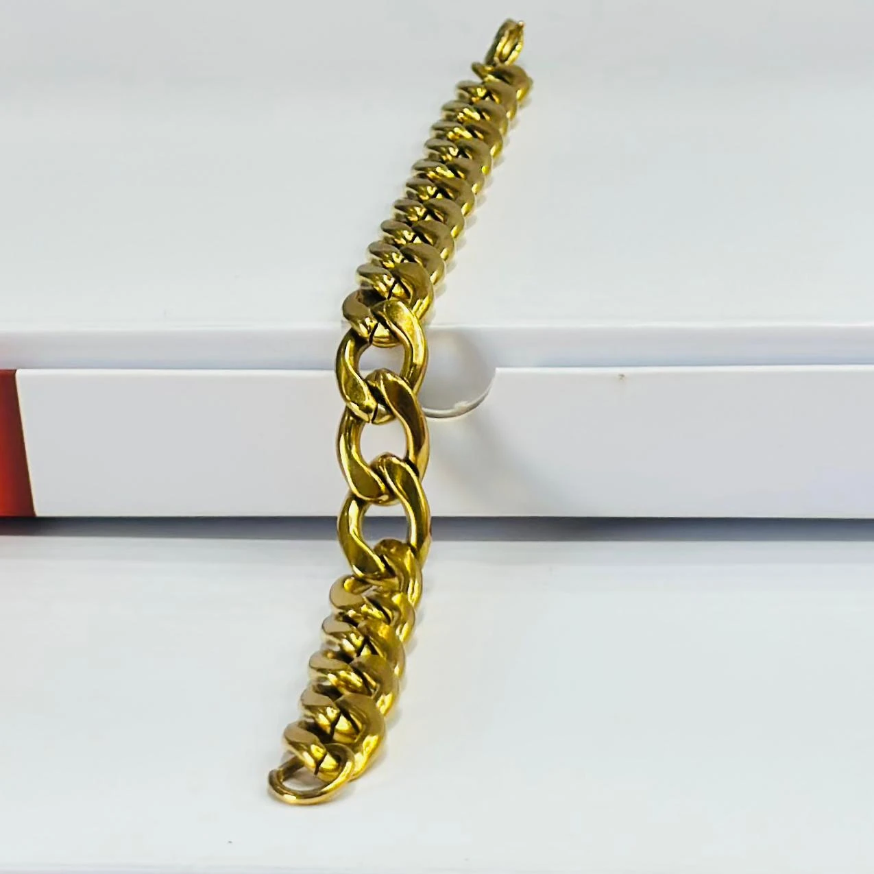 Stylish Design with Diamond Funky Design Gold Plated Bracelet for Men
