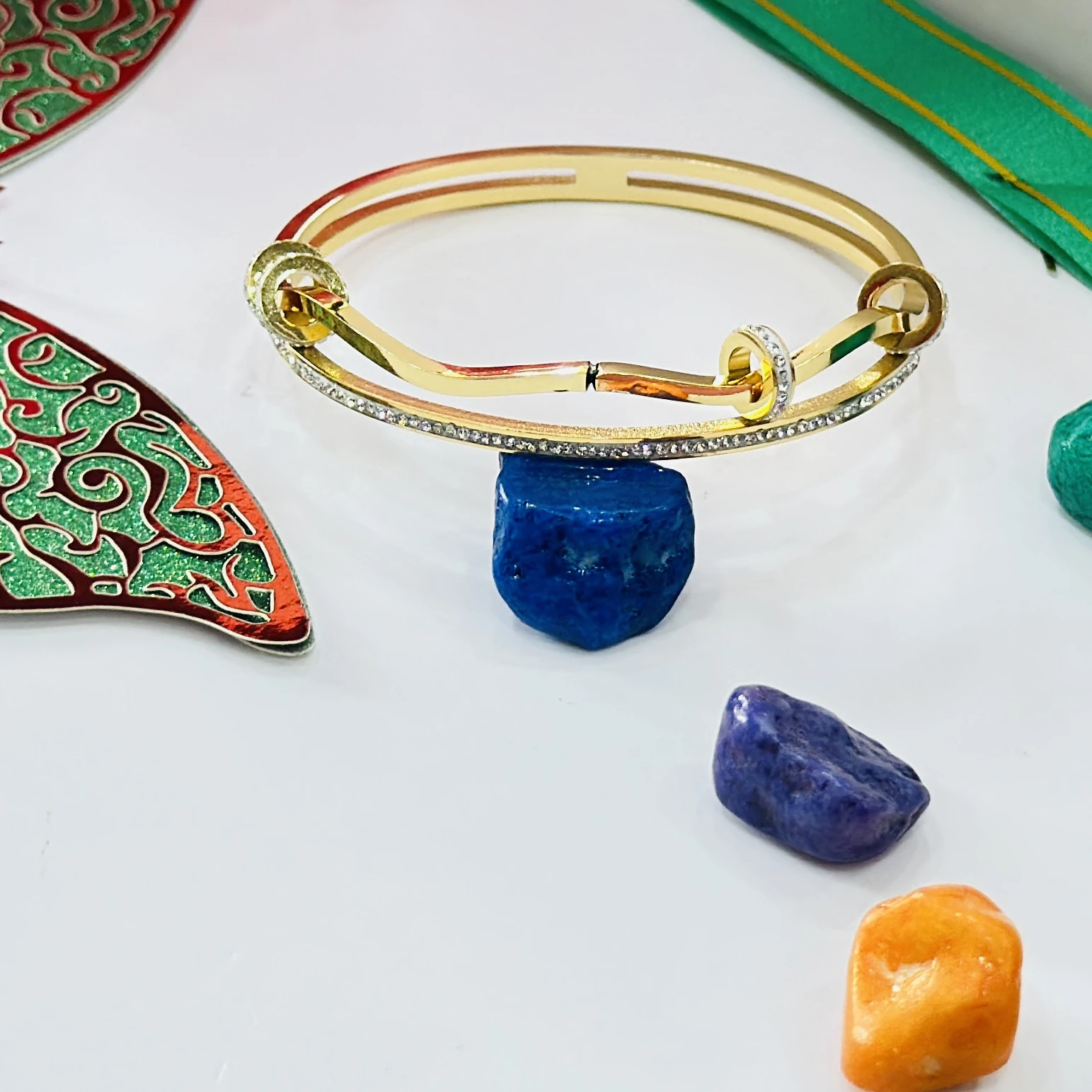 Gold plated stainless steel bracelet