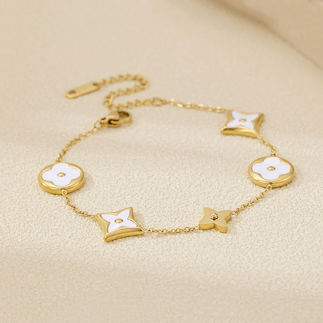 Gold plated charm bracelet