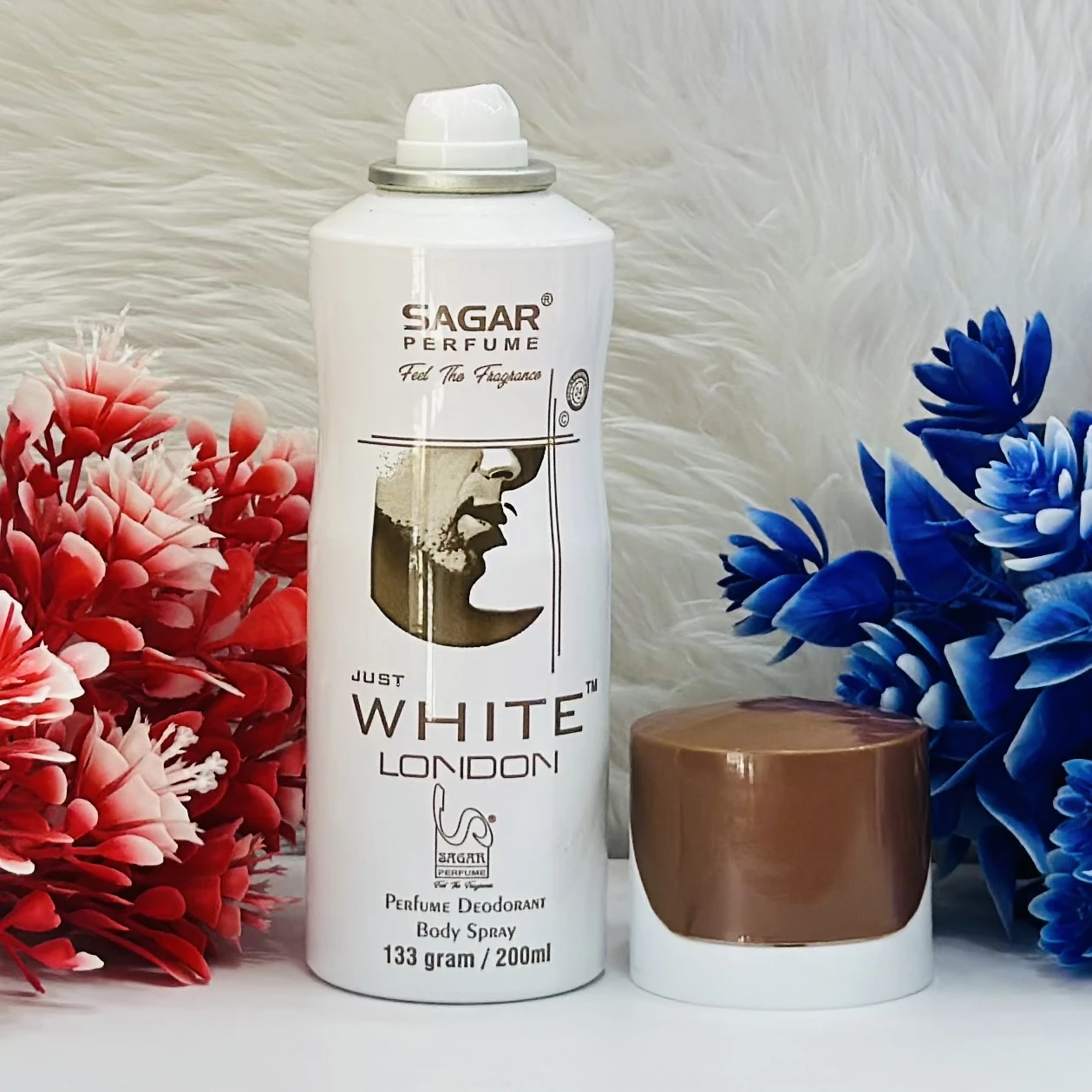 Sagar Just White London Deodorant Spray.