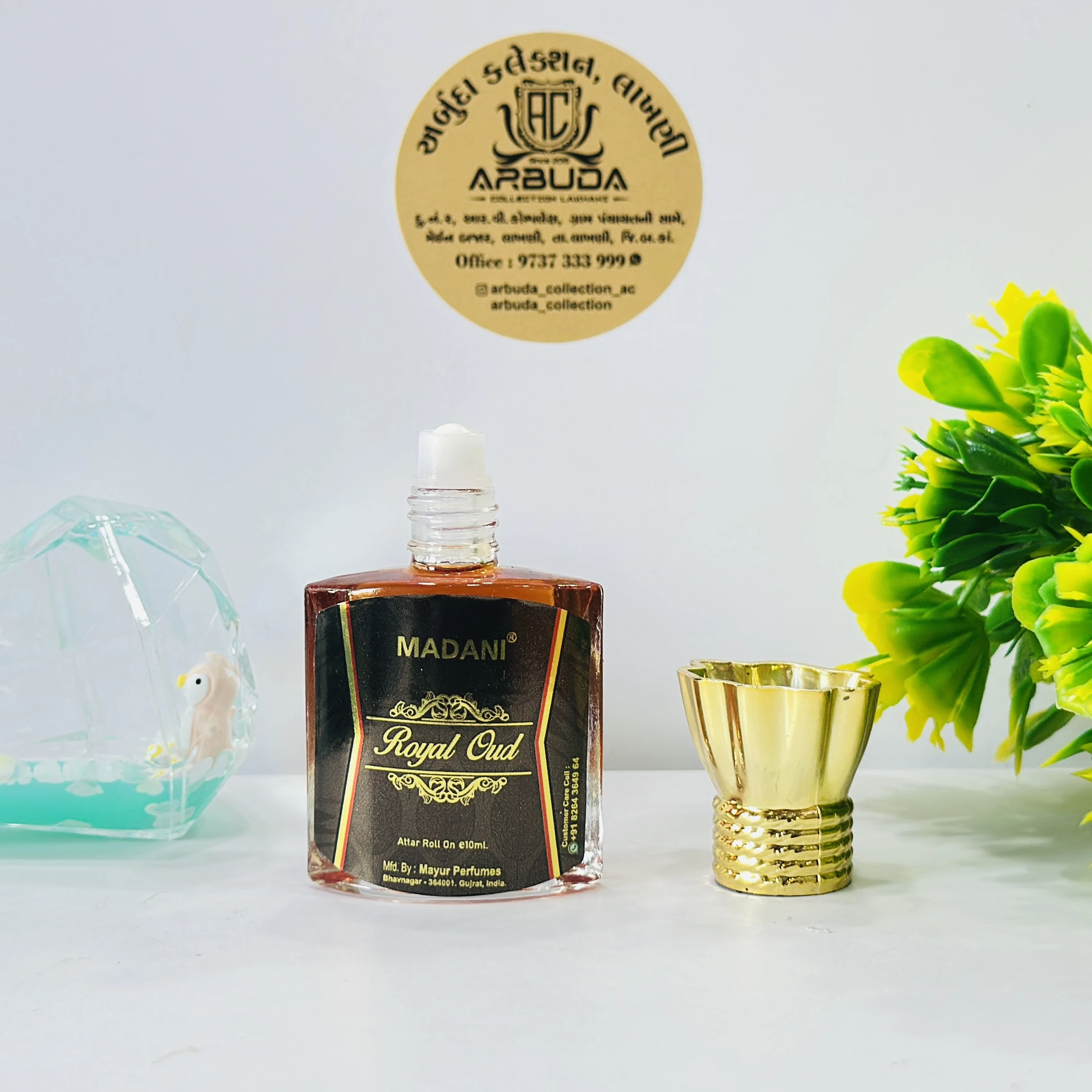 Madani Royal Oud Attar Roll-On perfume oil.