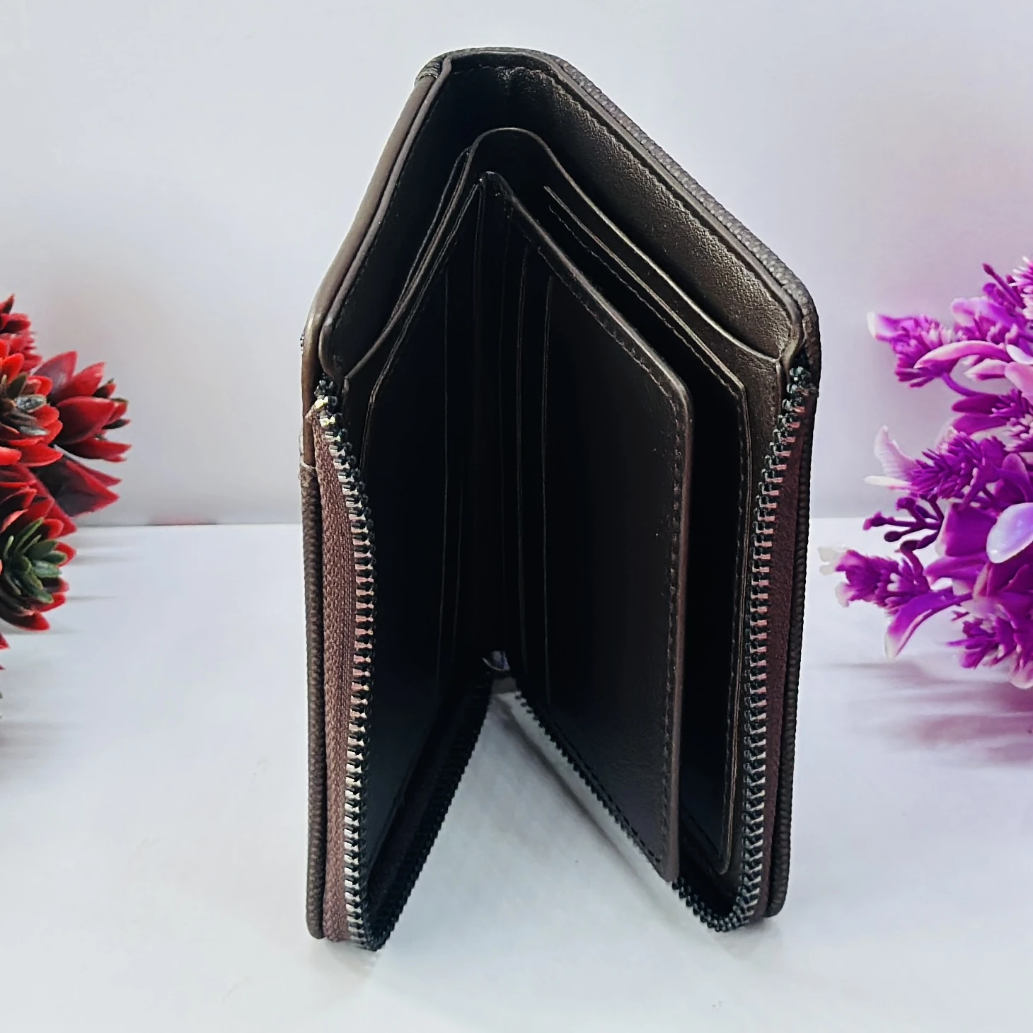 Brown Balisi brand artificial leather wallet