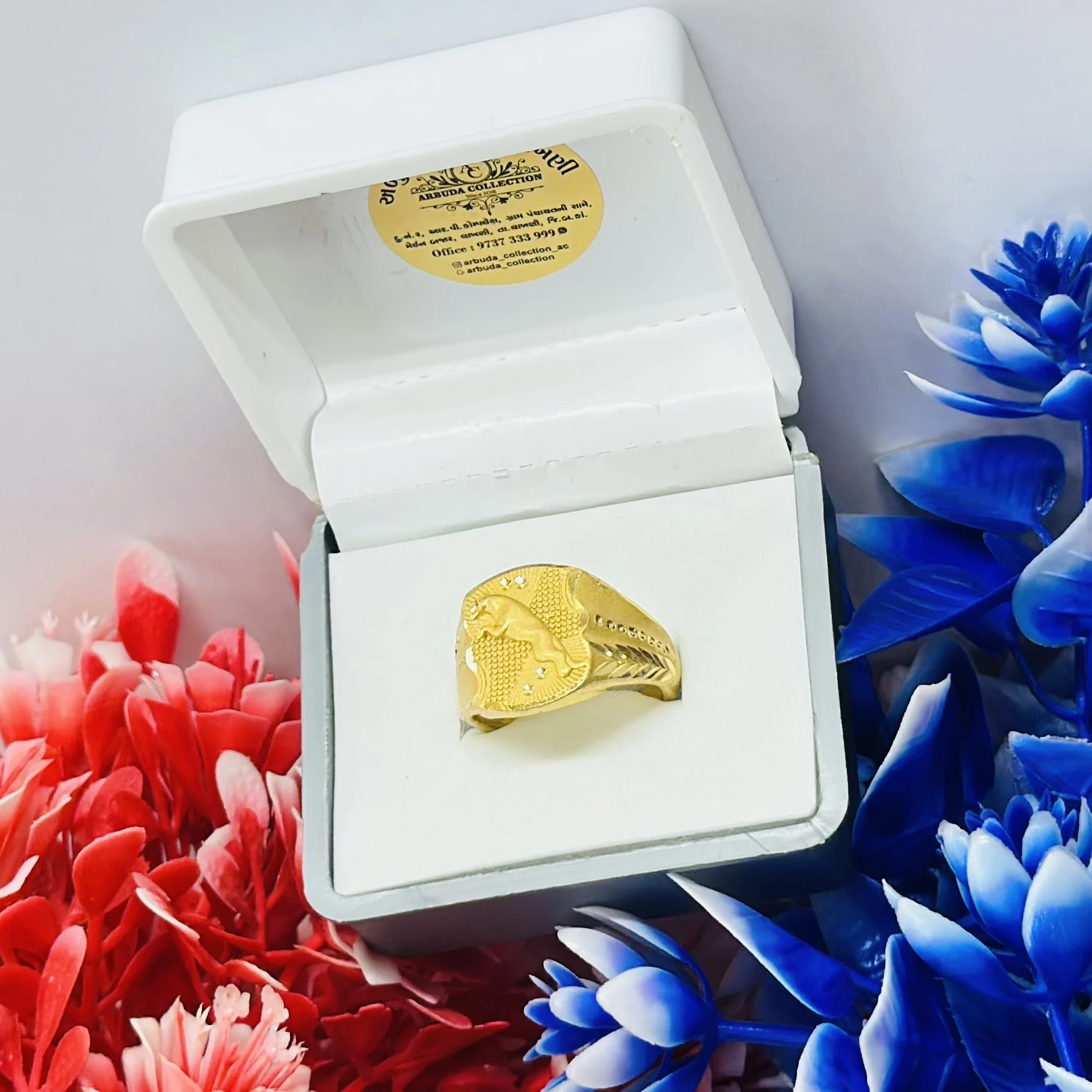 Gold plated men's ring