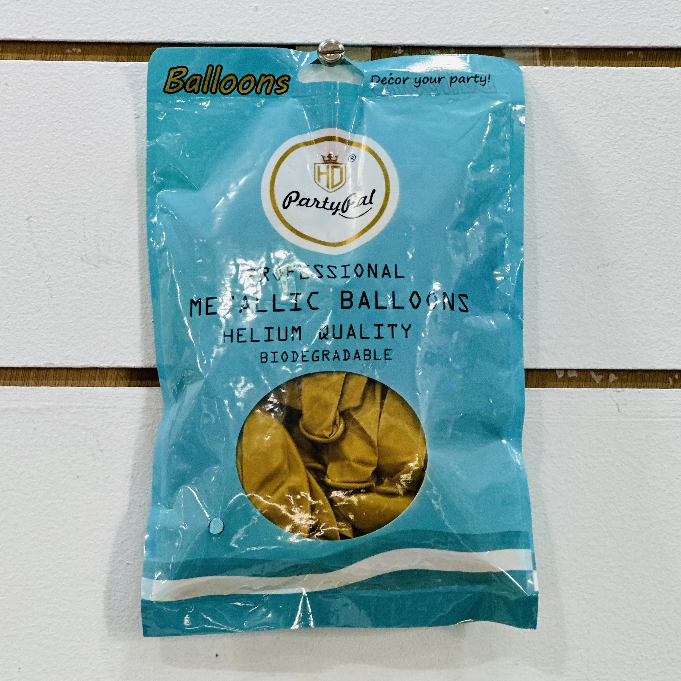 Package of HD PartyPal Professional Metallic Balloons.
