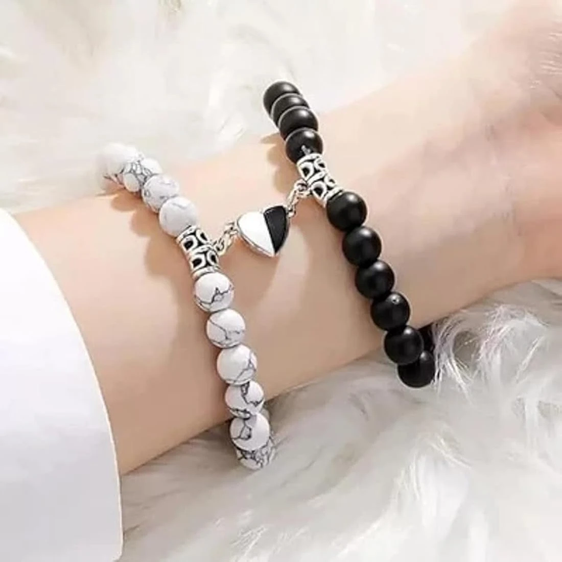 Magnetic Couples Bracelets 2 Pcs Matching