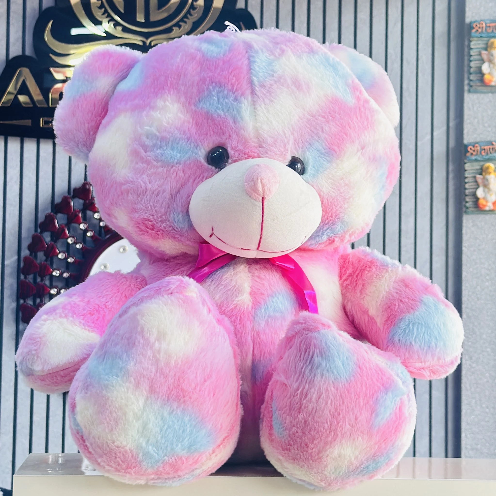 plush rainbow teddy bear soft toy