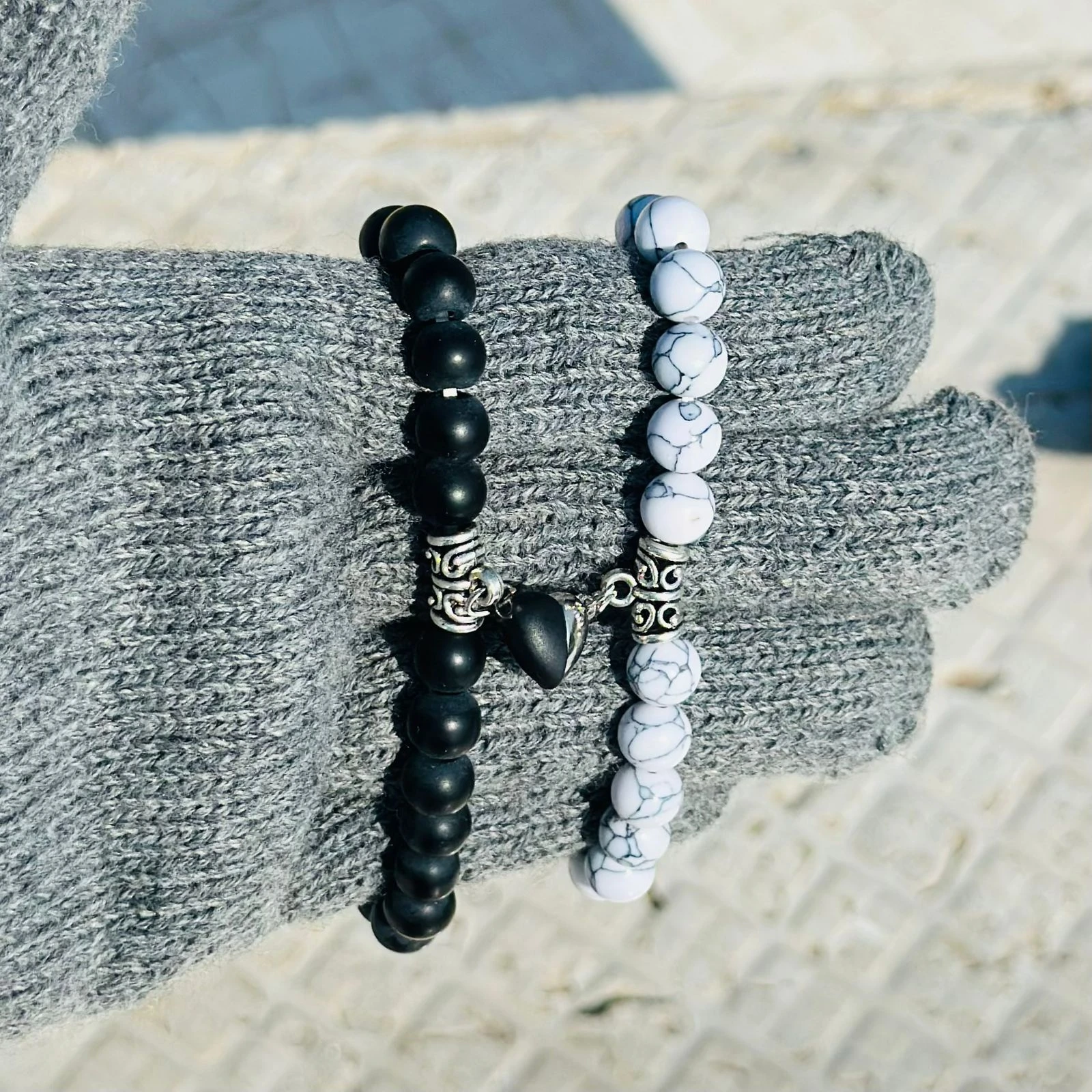 Magnetic Couples Bracelets 2 Pcs Matching