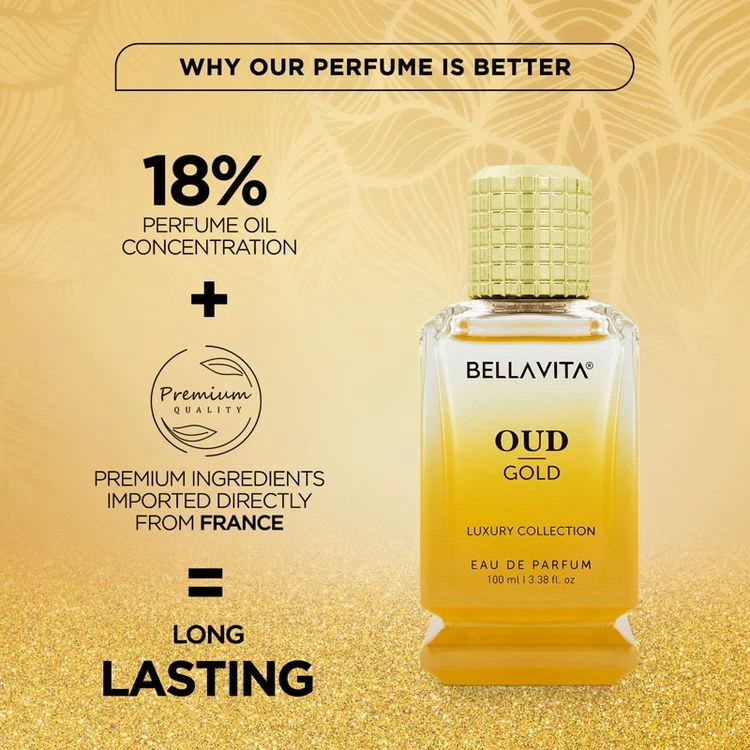 Bella Vita OUD GOLD Eau De Parfum for Men (100ml)