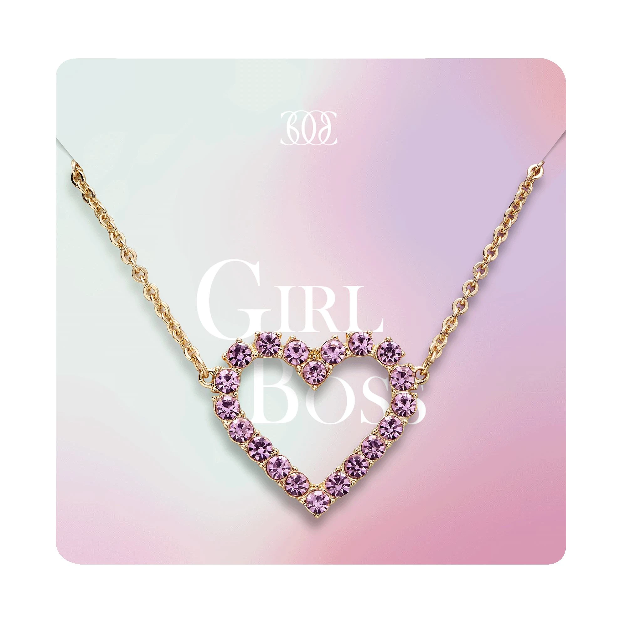 Girl Power Heart Necklace