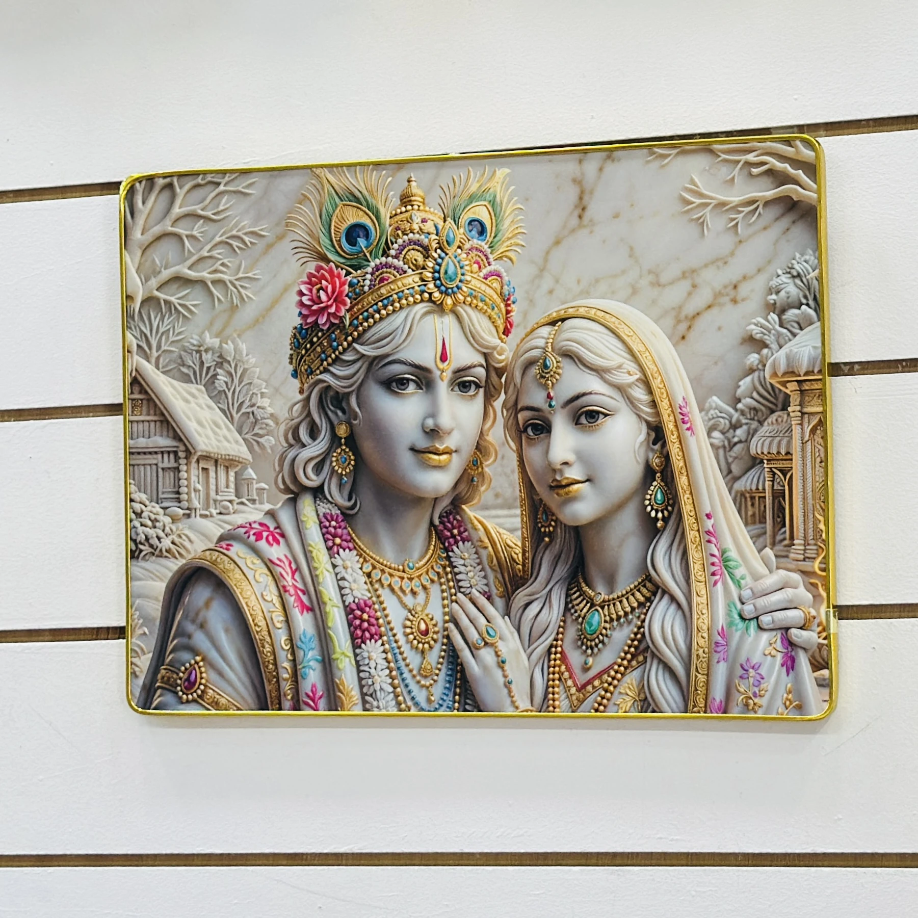 Hindu deities Radha and Krishna(SKU-LRC276)
