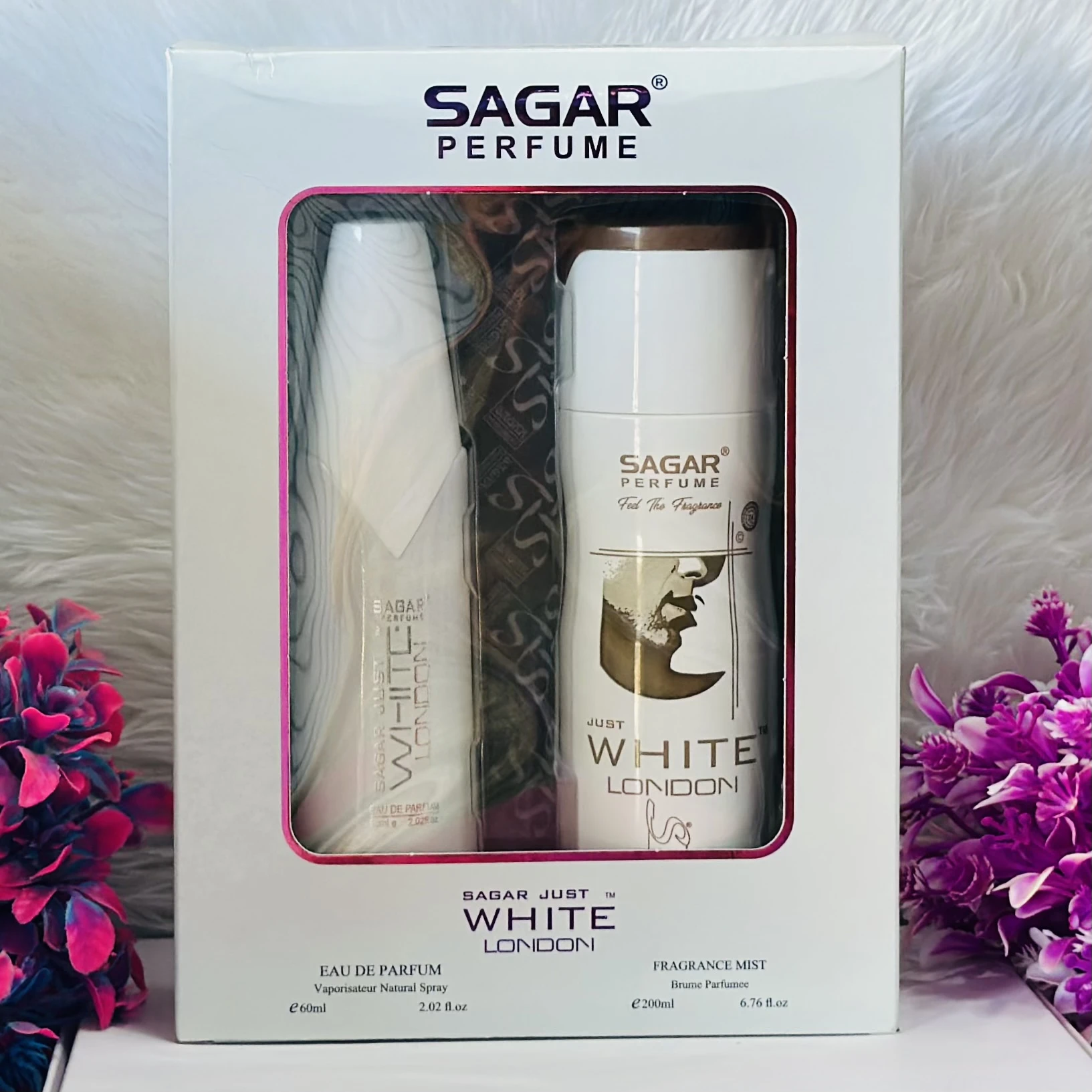 Sagar Just White London Perfume & Deodorant Combo.