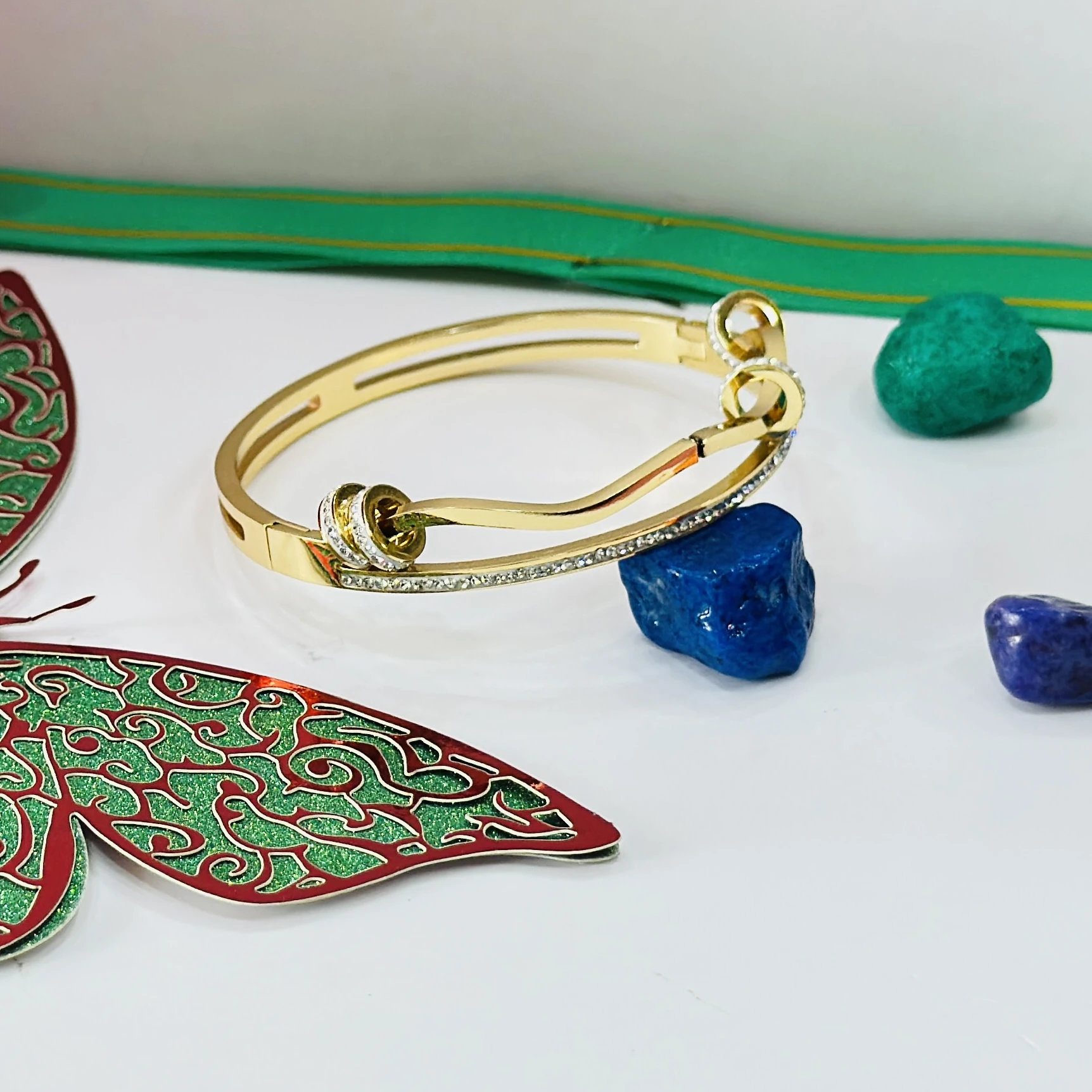Gold plated stainless steel bracelet