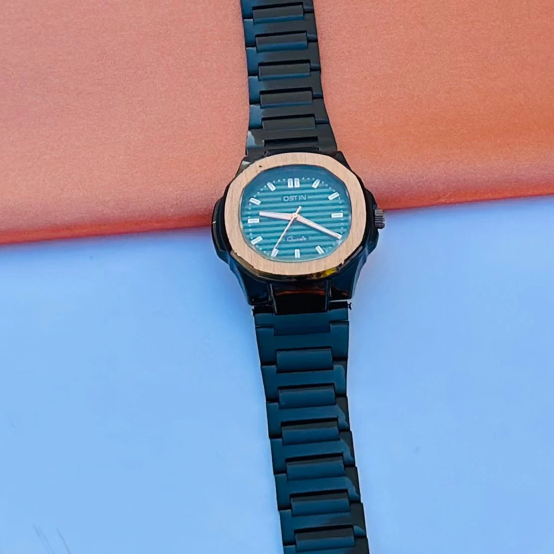 French Connection Black Dial Analog Watch Mens